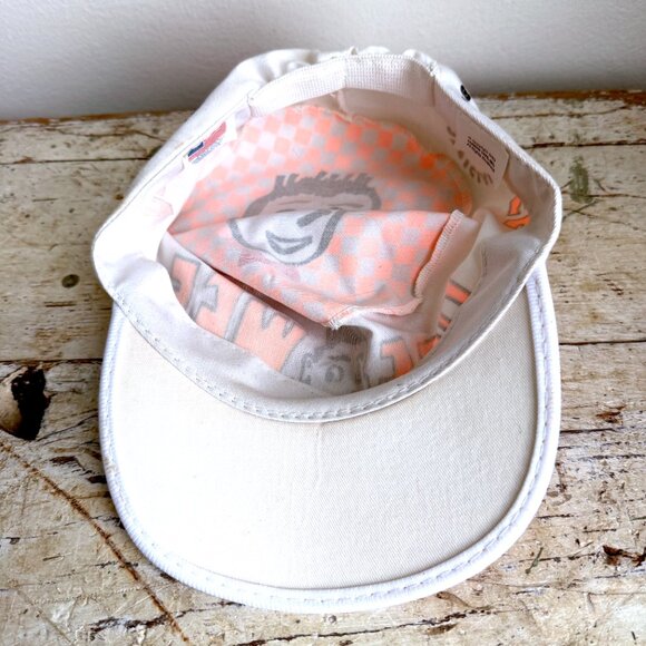 Peewee Hermans Playhouse Checkered Cap - Orange and White, DEADSTOCK NWT Vintage - Picture 7 of 9